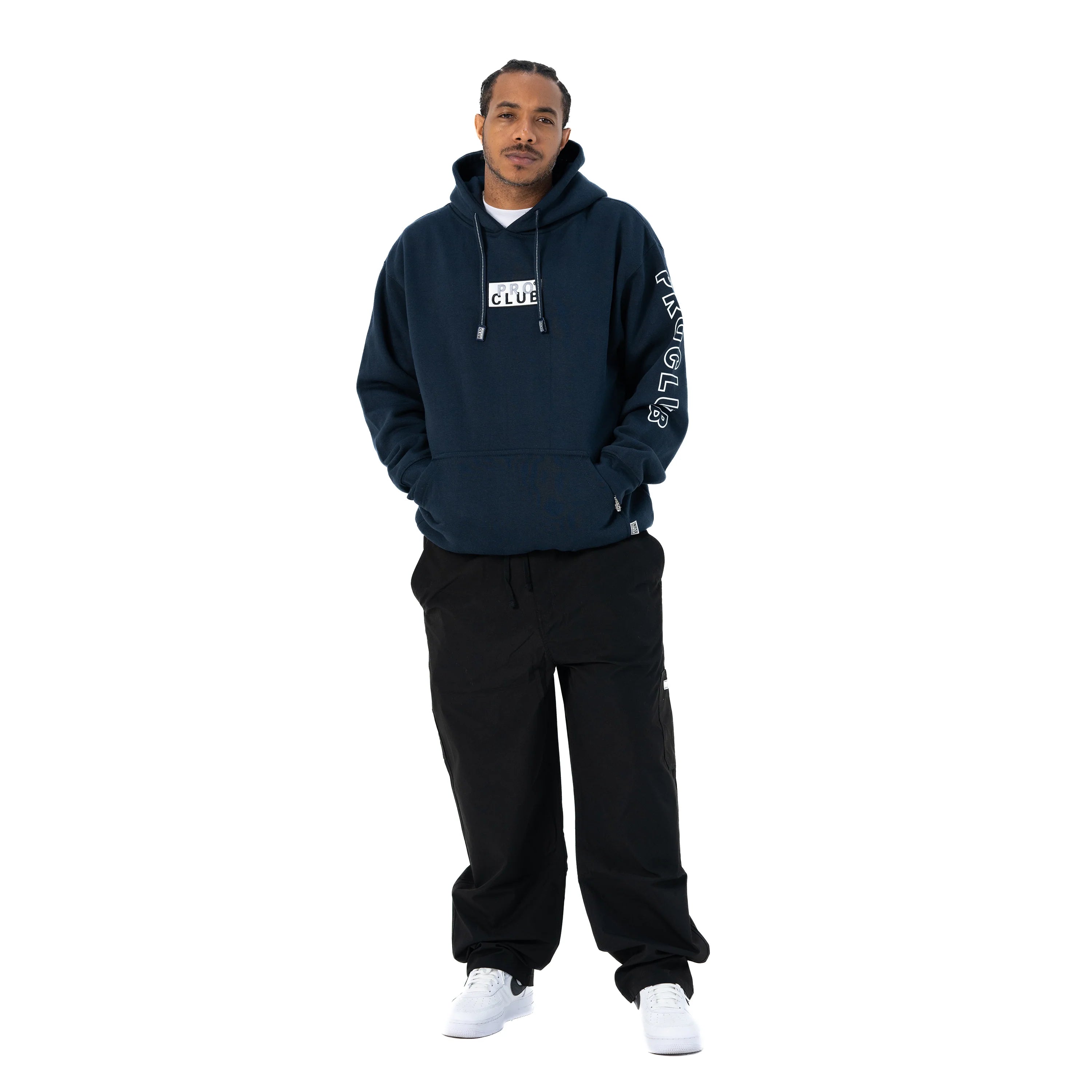 Embroidered Box Logo Hoody - Mens