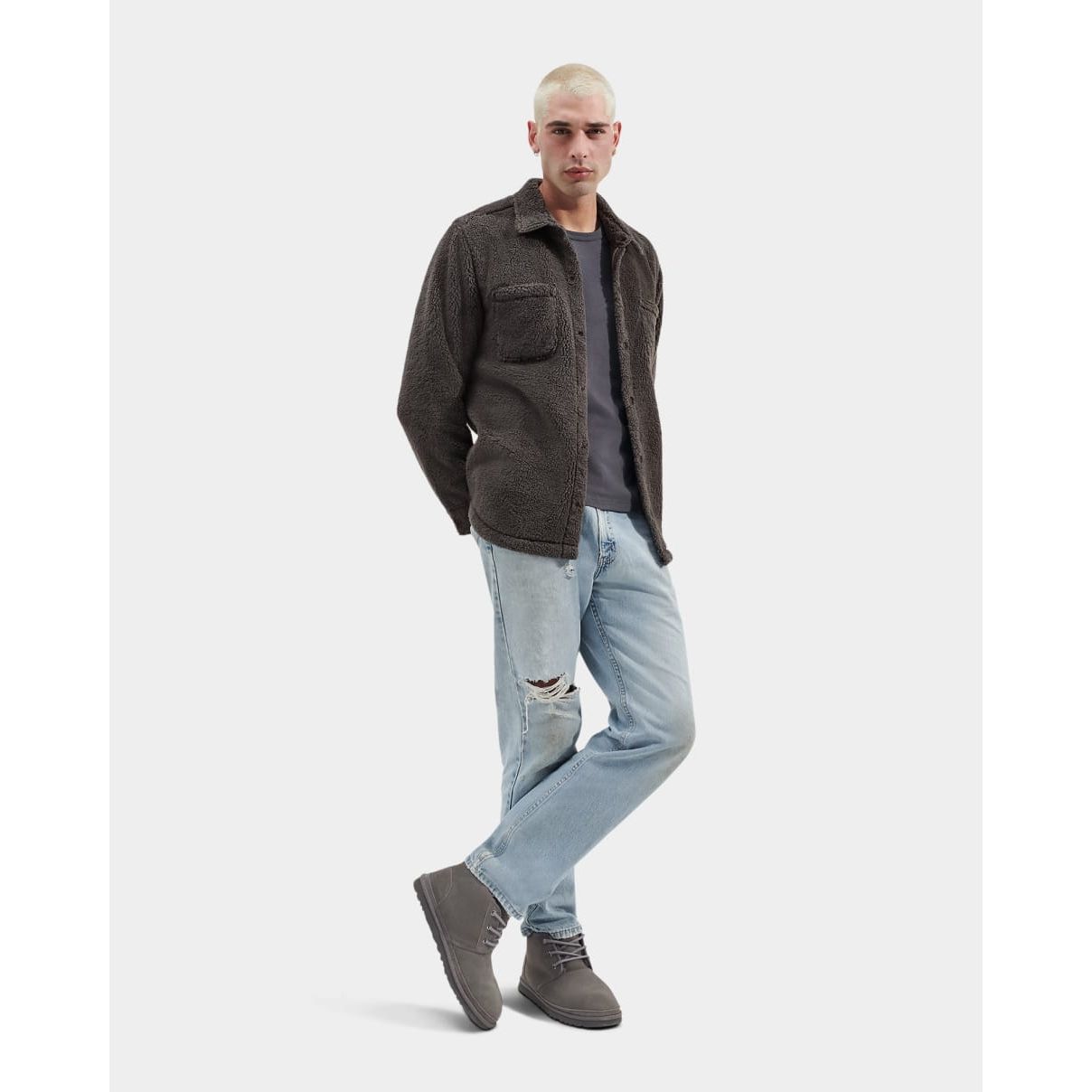 Men's Tasman fluff Snap Shirt in Ink