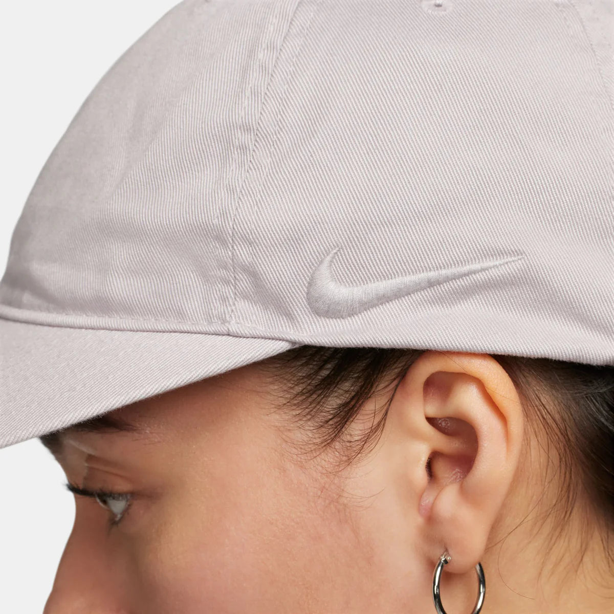 Nike Club Cap Flat Bill Tonal Swoosh Washed Strapback