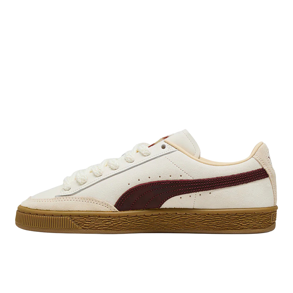NAHMIAS Suede Vintage Red Lace Up Sneakers