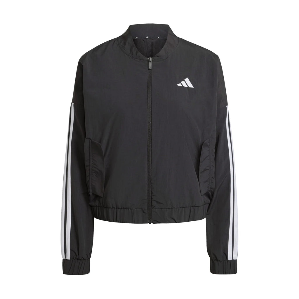 Essentials 3-Stripe Woven Bomber Jacket - Womens