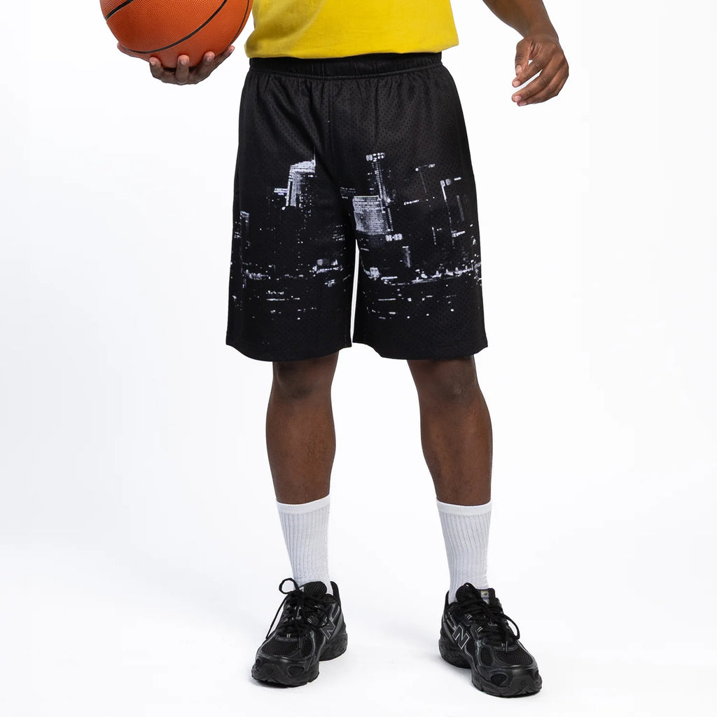 Printed Mesh Short Skyline - Mens