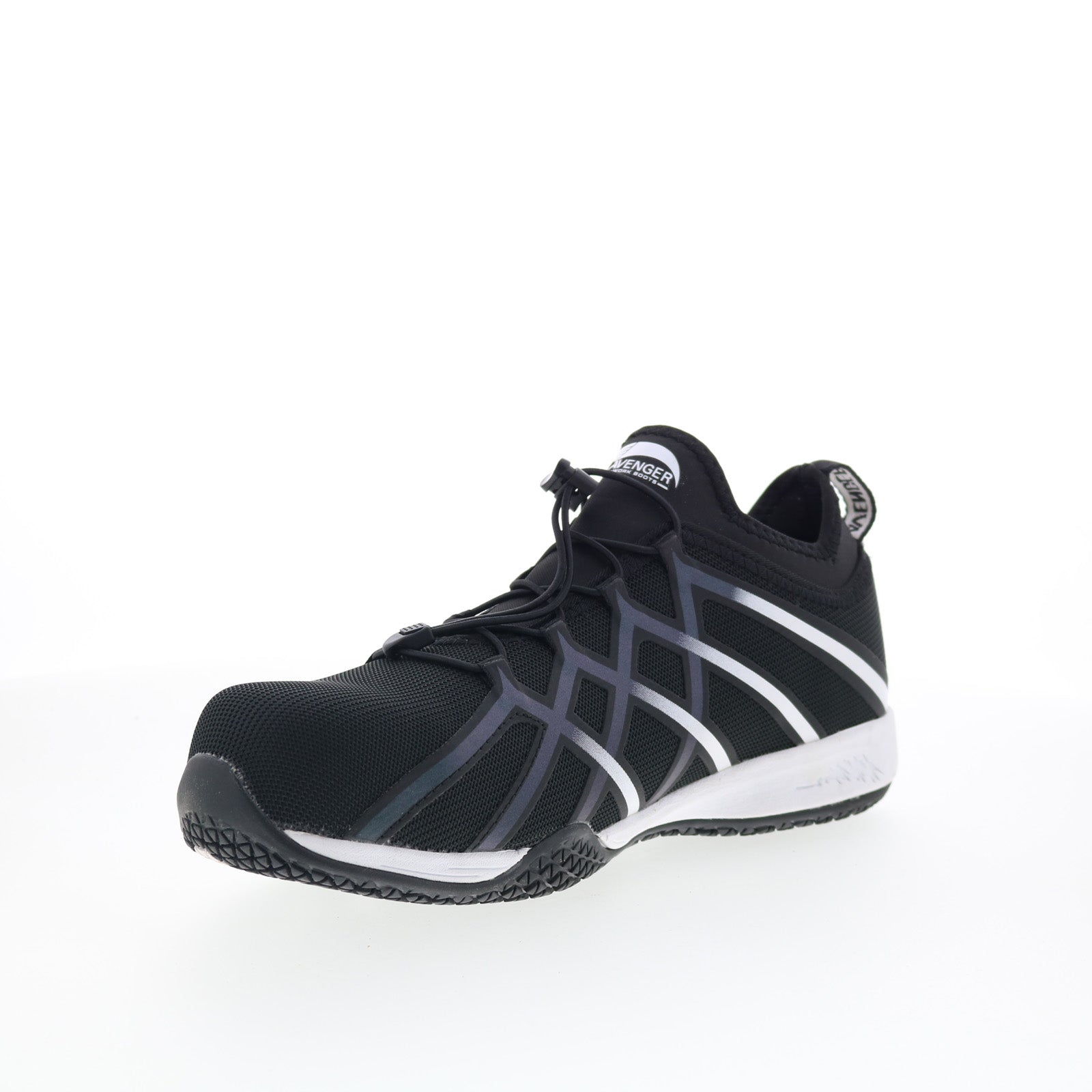 Avenger Hydro Carbon Toe Slip Resistant EH Mens Black Wide Mesh Work Shoes