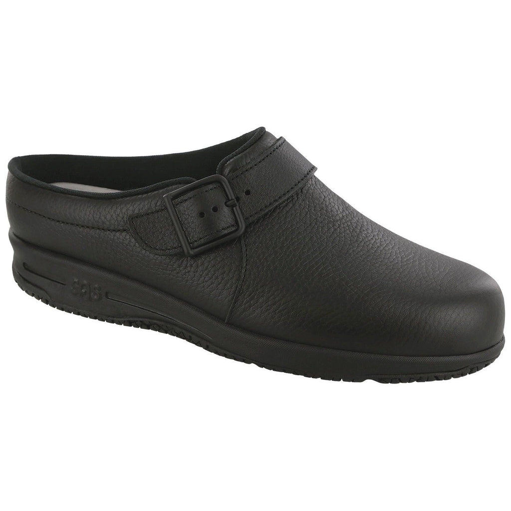 Women's Clog SR Slip Resistant Loafer in Black Wide