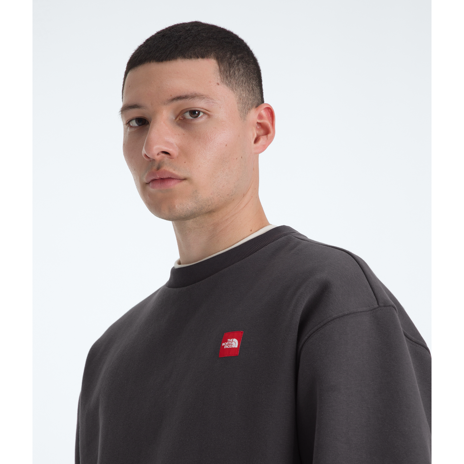 Men's Red Box Crew in Obsidian