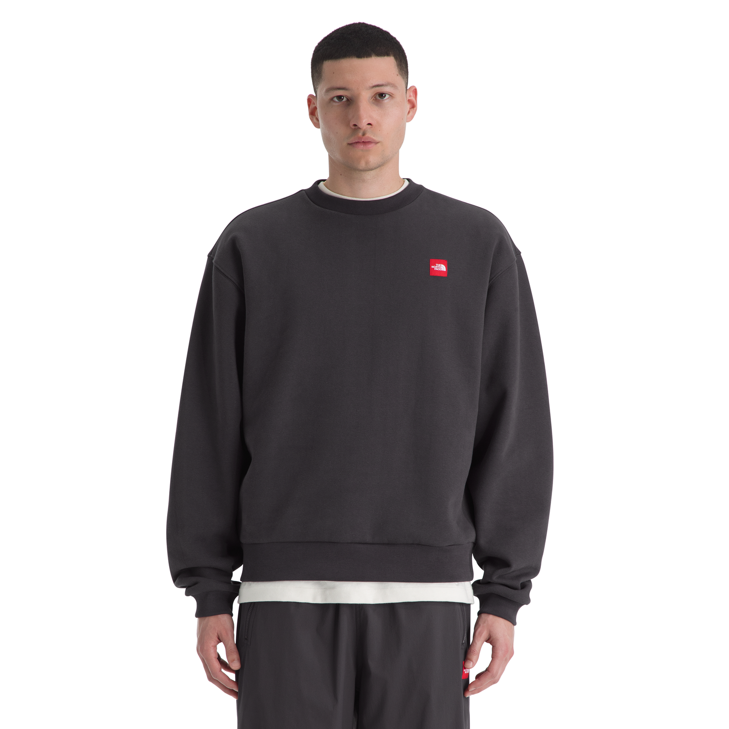 Men's Red Box Crew in Obsidian