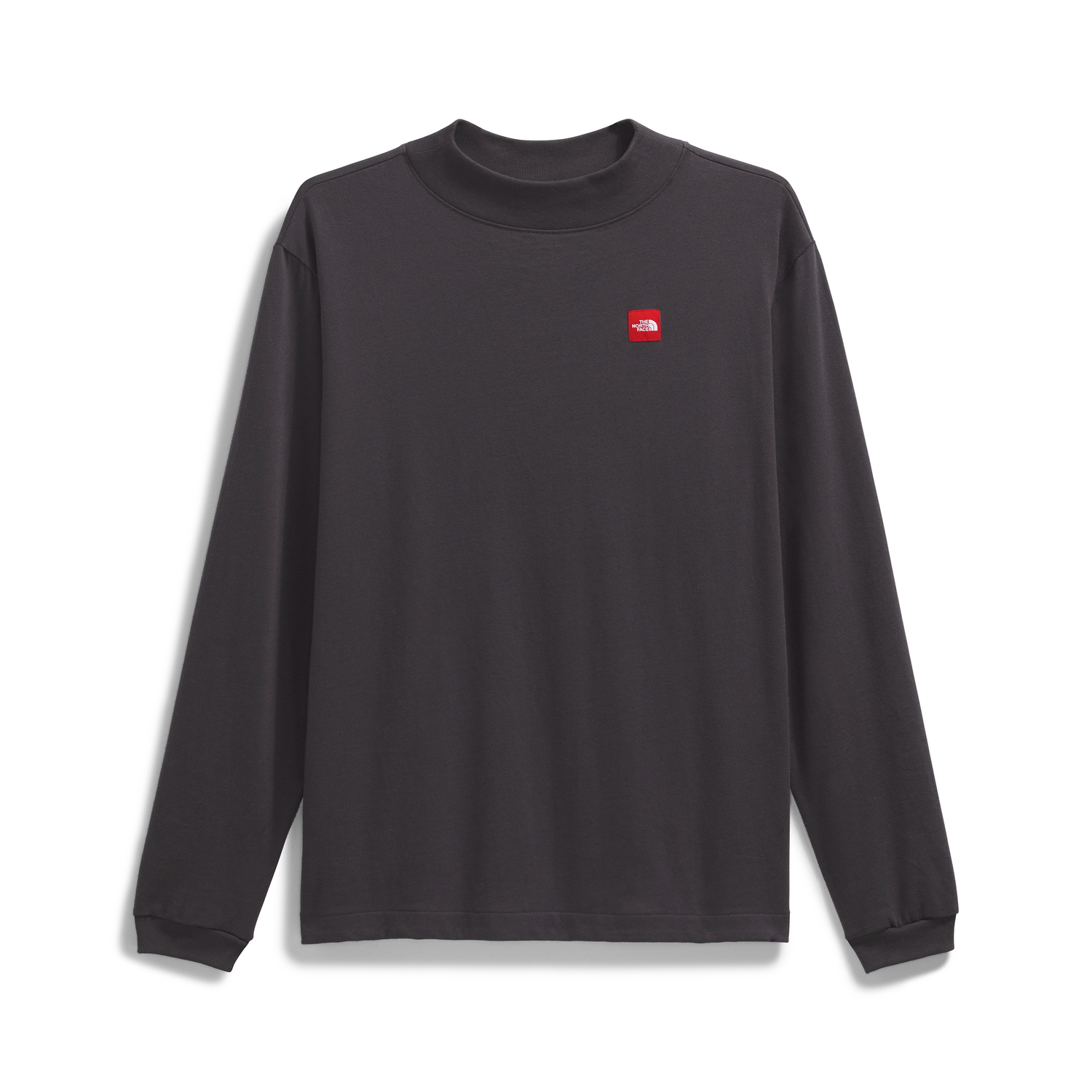 Men's Red Box Long-Sleeve Tee in Obsidian