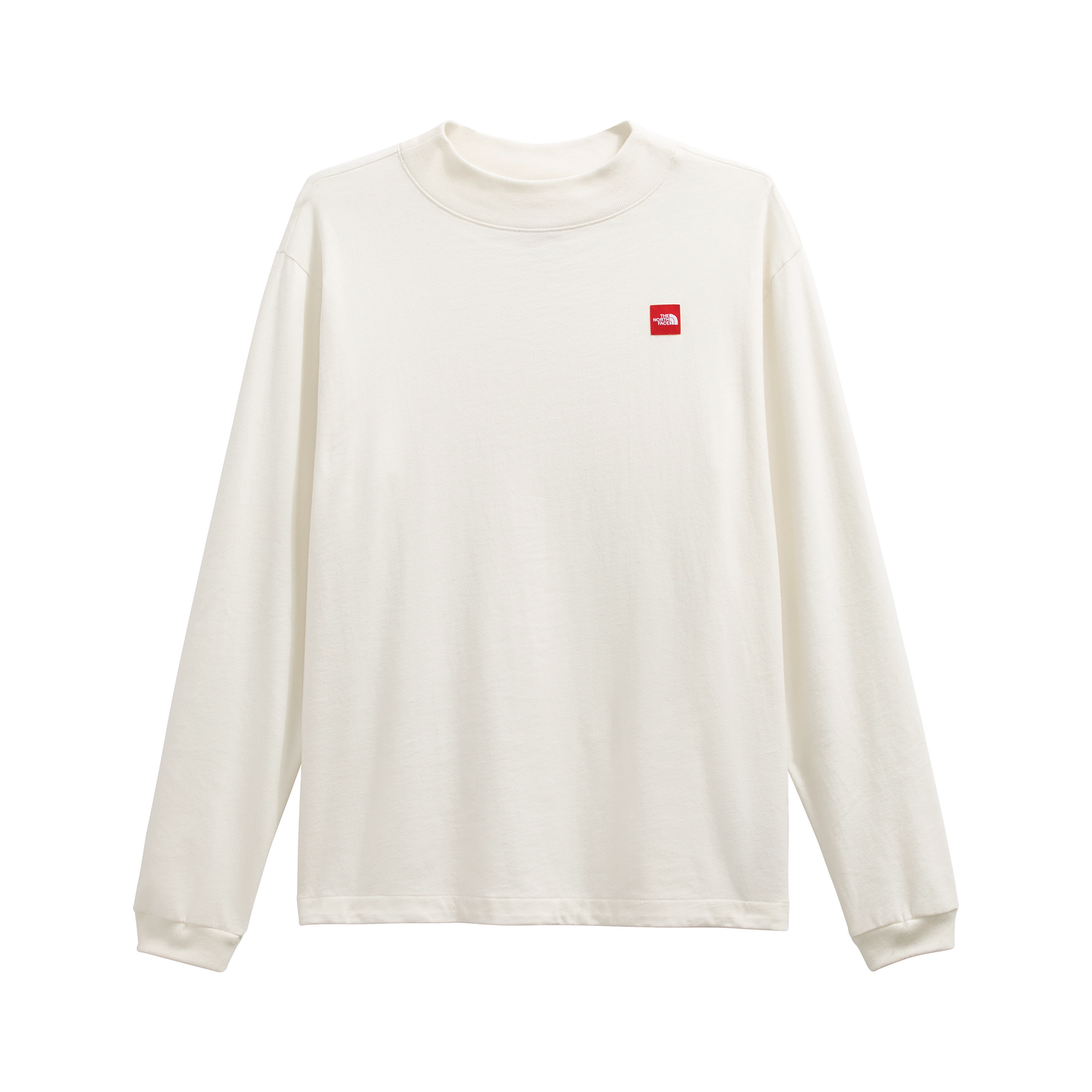 Men's Red Box Long-Sleeve Tee in White Dune