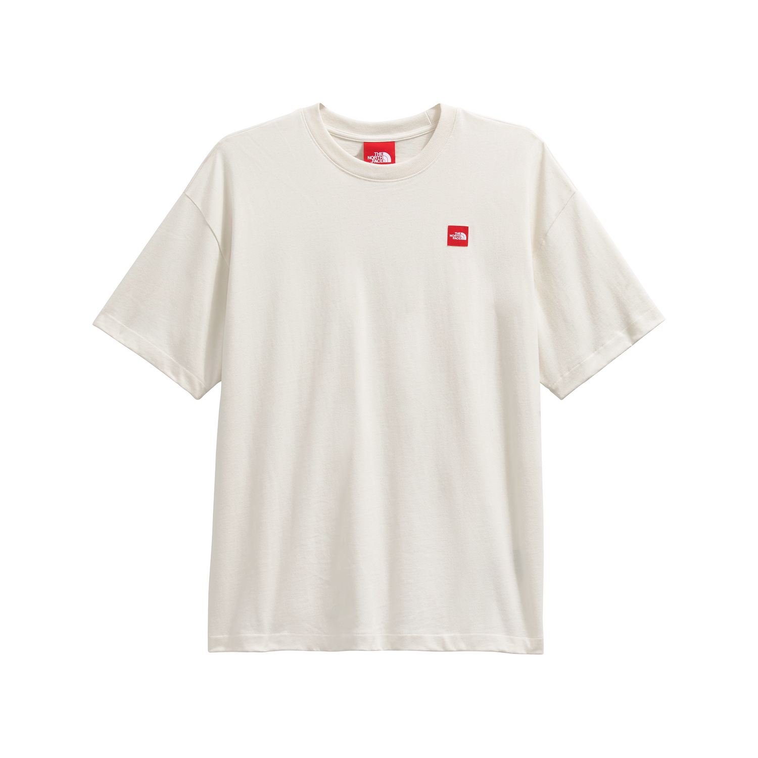 Men's Red Box Short-Sleeve Tee in White Dune