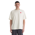 Men's Red Box Short-Sleeve Tee in White Dune