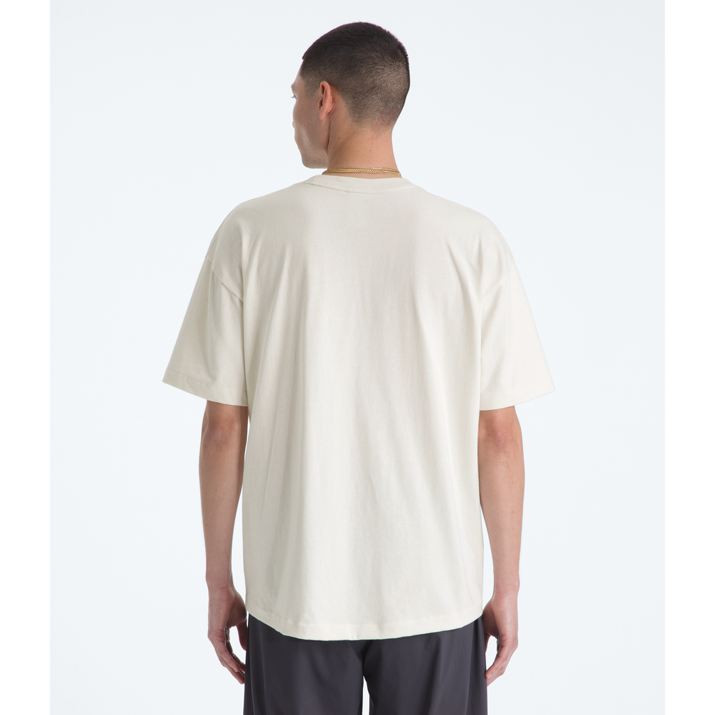 Men's Red Box Short-Sleeve Tee in White Dune