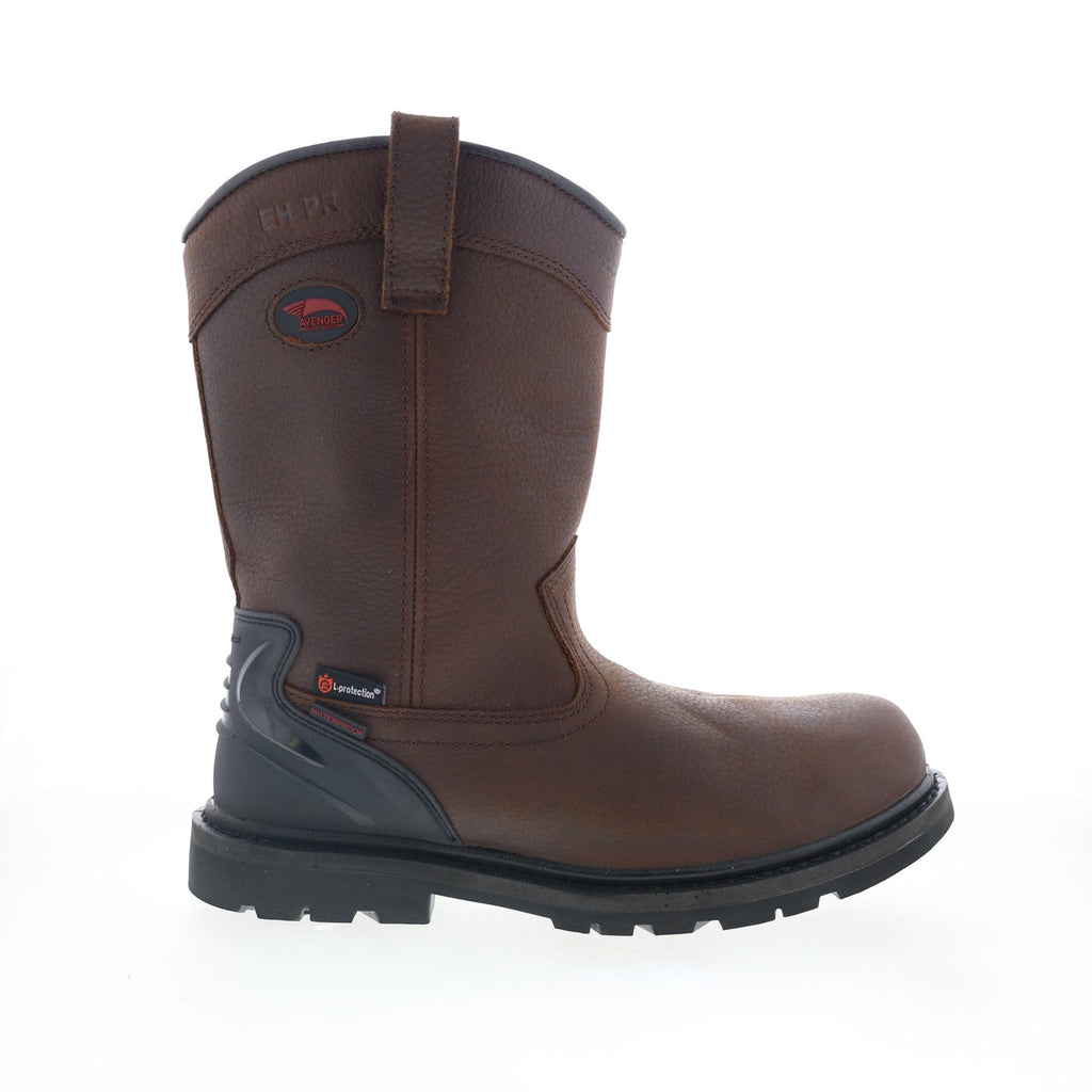 Avenger Hammer Soft Toe A7676 Mens Brown Leather Work & Safety Boots