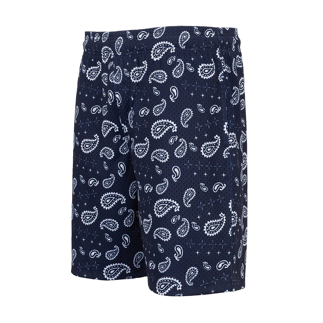Printed Mesh Short Tossed Paisly - Mens