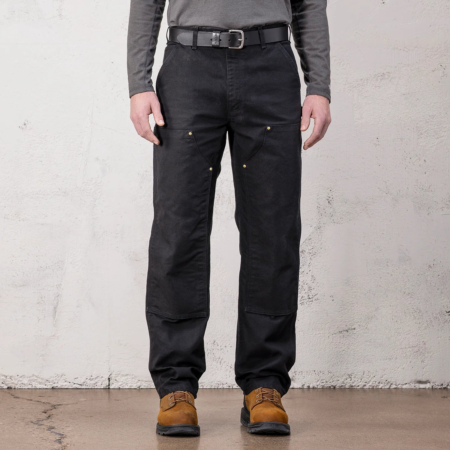 Loose Straight Firm Duck Dbl Front Dungaree -Mens