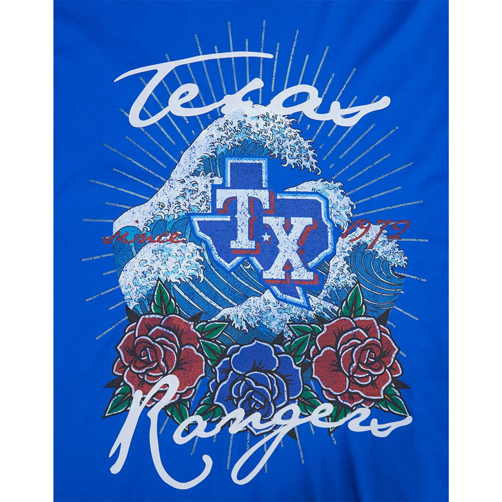 Texas Rangers Wave & Roses Tee -Mens