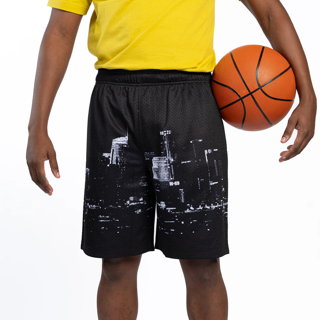 Printed Mesh Short Skyline - Mens