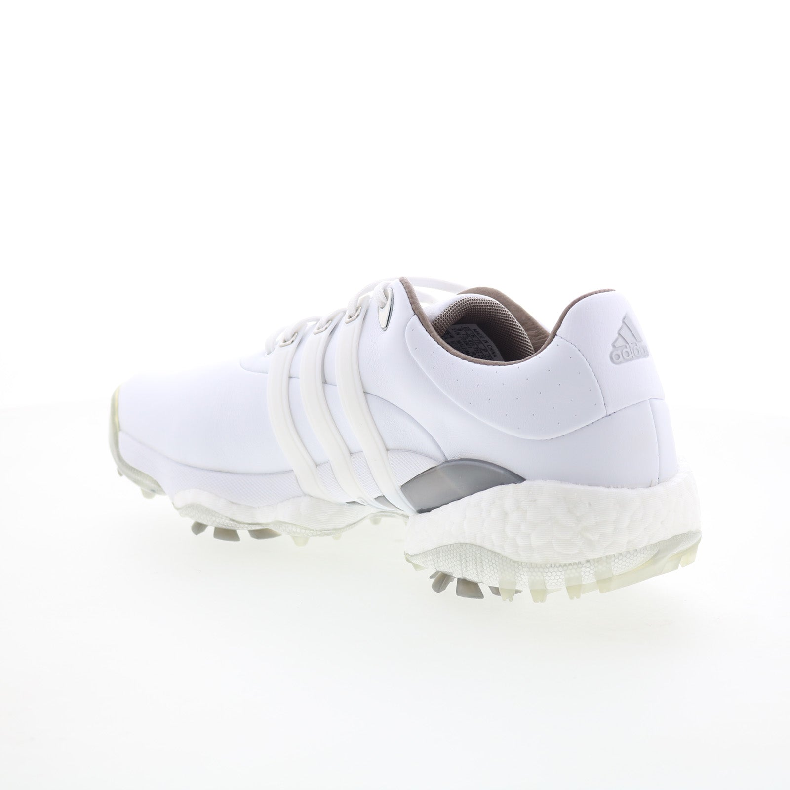 Tour360 22 GV7245 Mens White Leather Lace Up Athletic Golf Shoes