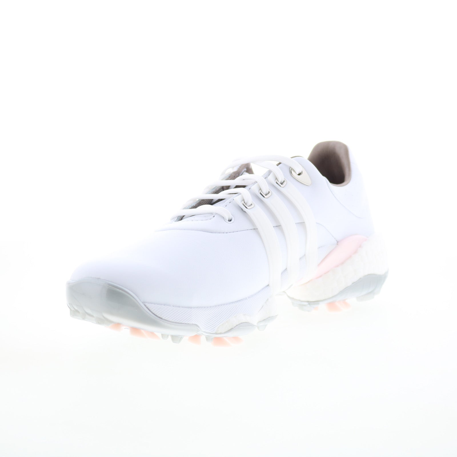 Tour360 22 GV9662 Womens White Leather Lace Up Athletic Golf Shoes