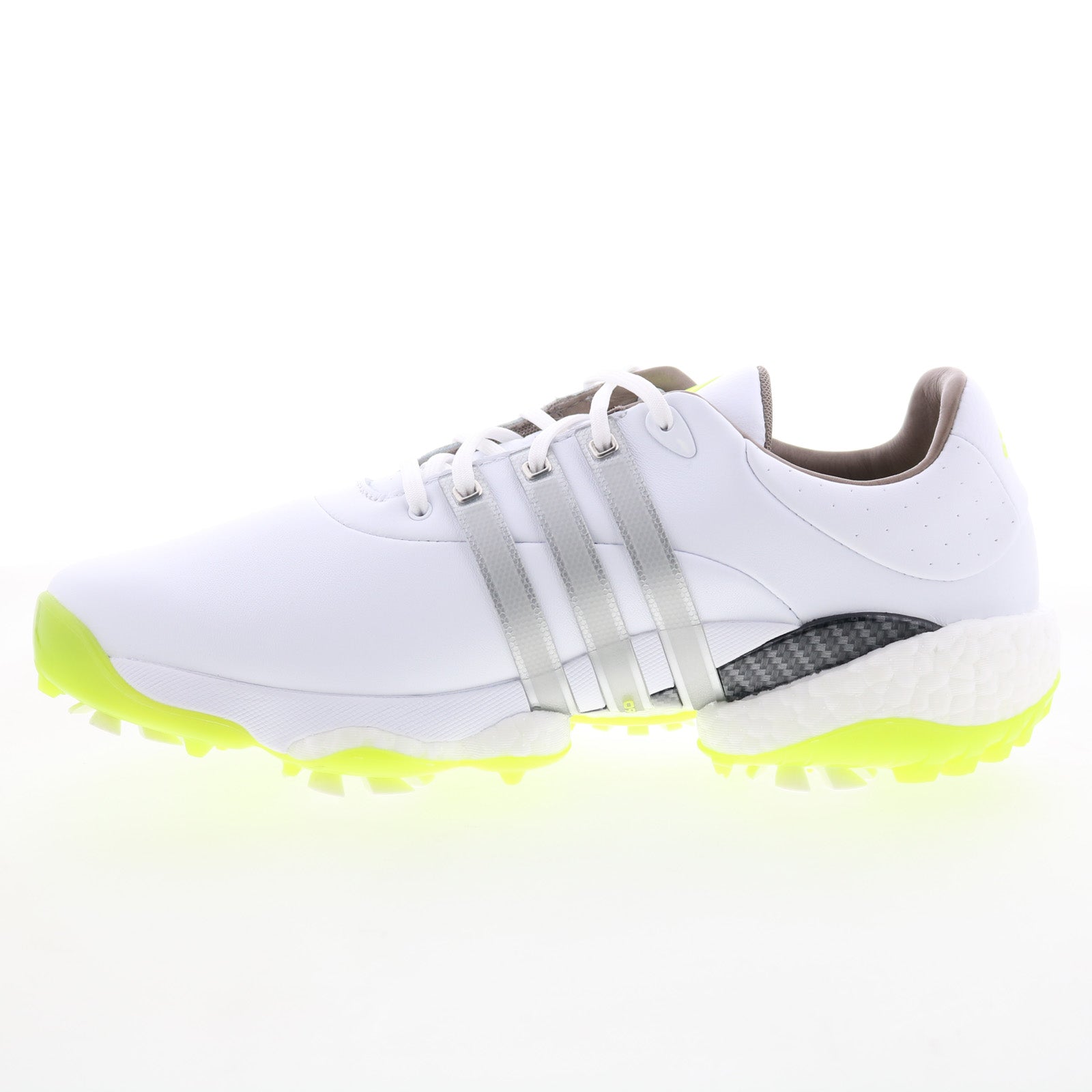 Tour360 22 GX4128 Mens White Leather Lace Up Athletic Golf Shoes