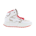 Haldon Womens White Leather Lace Up Lifestyle Sneakers Shoes
